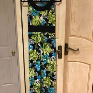 Colorful Flowered Maxi Dress